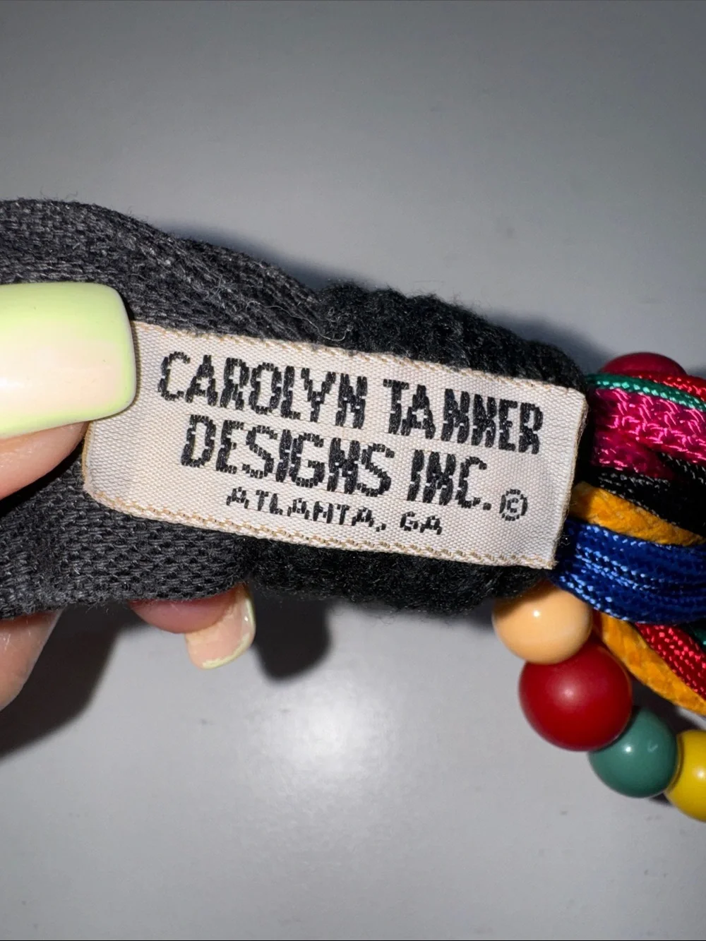 Carolyn Tanner Designs Inc. Colorful Beaded Braided Statement Belt – Vintage